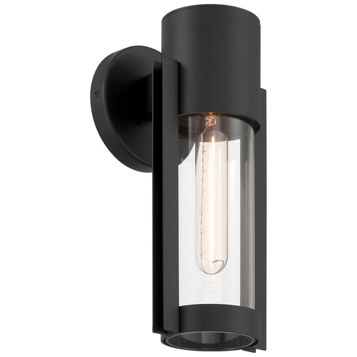 Access Lighting Coastal Outdoor Wall Mount, 12"H, Black/Clr