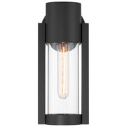 Access Lighting Coastal Outdoor Wall Mount, 12"H, Black/Clr