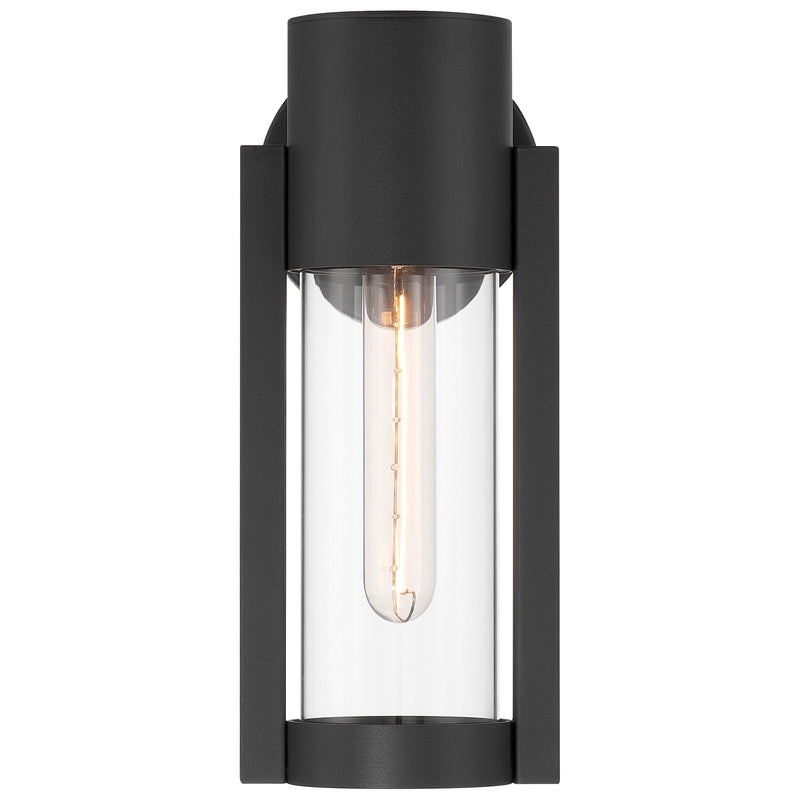 Access Lighting Coastal Outdoor Wall Mount, 12"H, Black/Clr