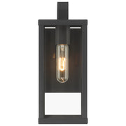 Access Lighting Augusta Outdoor Wall Mount, 12.5"H, Black/Clear