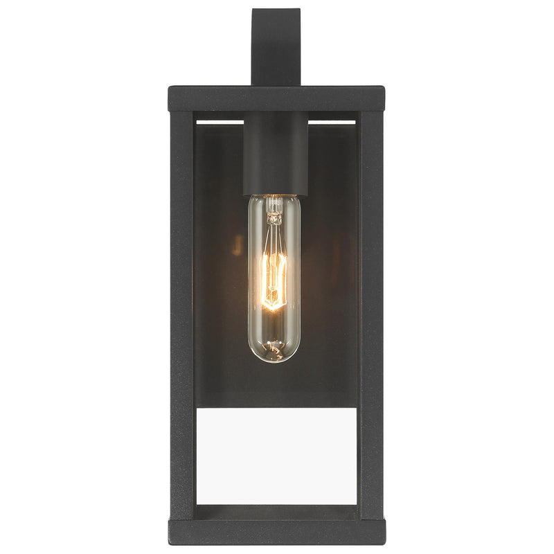 Access Lighting Augusta Outdoor Wall Mount, 12.5"H, Black/Clear