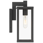 Access Lighting Augusta Outdoor Wall Mount, 12.5"H, Black/Clear