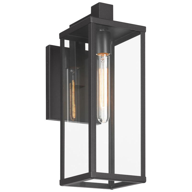 Access Lighting Augusta Outdoor Wall Mount, 17.75"H, Black/Clr