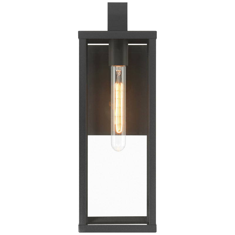 Access Lighting Augusta Outdoor Wall Mount, 17.75"H, Black/Clr