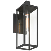 Access Lighting Augusta Outdoor Wall Mount, 17.75"H, Black/Clr