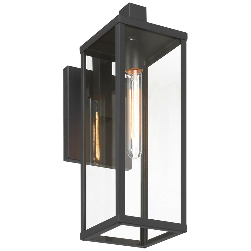 Access Lighting Augusta Outdoor Wall Mount, 17.75"H, Black/Clr