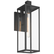 Access Lighting Augusta Outdoor Wall Mount, 22.5", Black/Clear