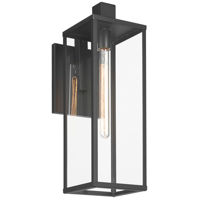 Access Lighting Augusta Outdoor Wall Mount, 22.5", Black/Clear