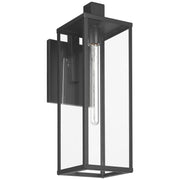 Access Lighting Augusta Outdoor Wall Mount, 22.5", Black/Clear