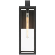 Access Lighting Augusta Outdoor Wall Mount, 22.5", Black/Clear