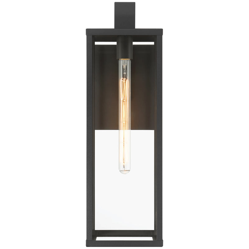 Access Lighting Augusta Outdoor Wall Mount, 22.5", Black/Clear
