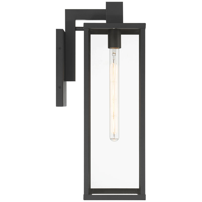 Access Lighting Augusta Outdoor Wall Mount, 22.5", Black/Clear