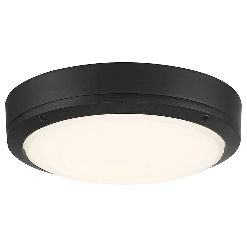 Access Lighting Rockaway Outdoor LED Flush, Black/Frosted
