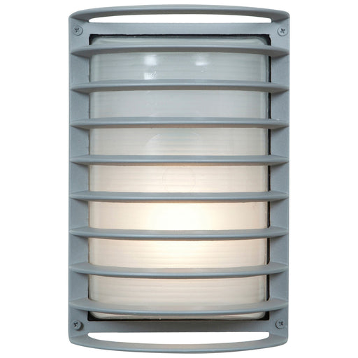 Access Bermuda 1Lt Outdoor Wall Mt, Satin/Ribbed Frosted
