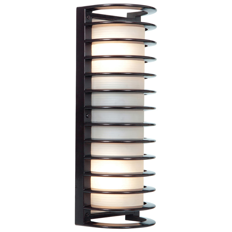 Access Bermuda 2Lt Outdoor LED Wall Mt, Brz/Frosted