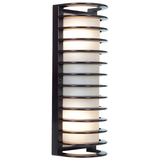 Access Bermuda 2Lt Outdoor LED Wall Mt, Brz/Frosted