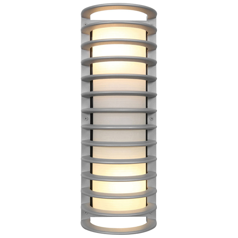 Access Bermuda 2Lt Outdoor Wall Mt, Satin/Ribbed Frosted