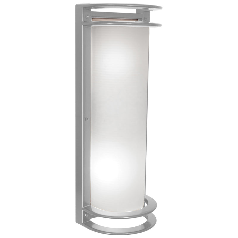 Access Nevis 2Lt Outdoor Wall Mt, Satin/Ribbed Frosted