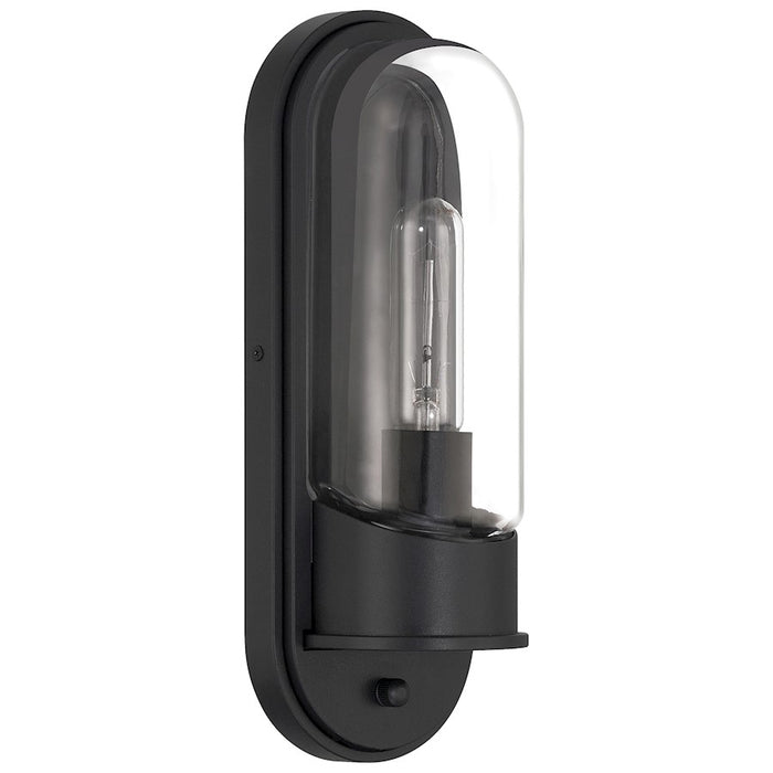 Access Lighting Magnolia Outdoor Wall Mount, Black/Clear