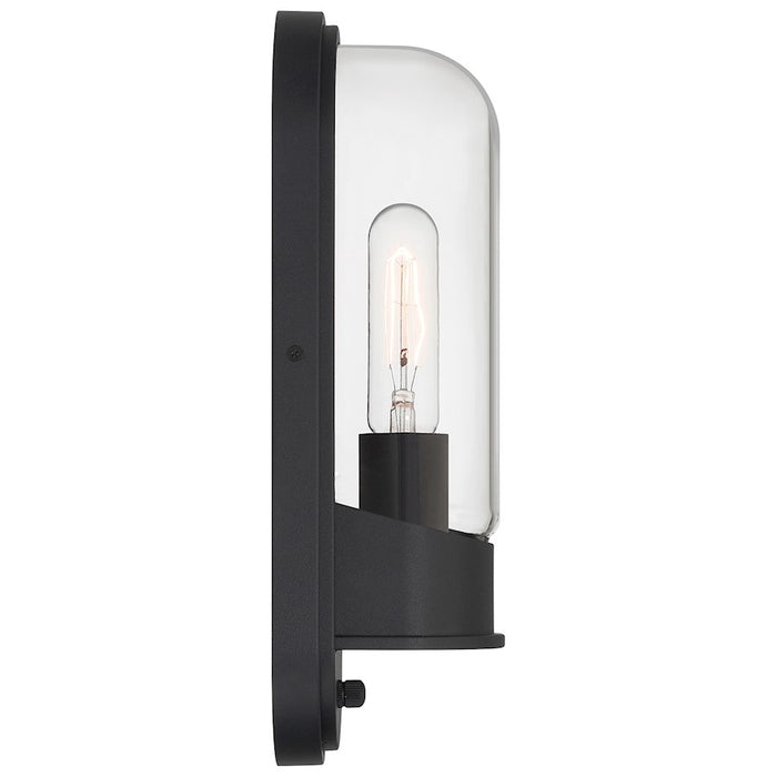 Access Lighting Magnolia Outdoor Wall Mount, Black/Clear