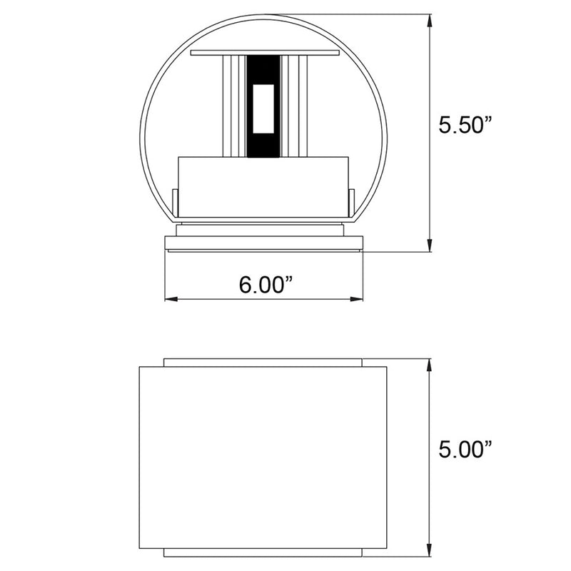 Access Lighting Curve 2 Light Outdoor Wall Sconce