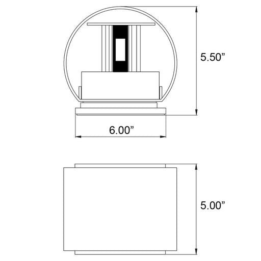 Access Lighting Curve 2 Light Outdoor Wall Sconce