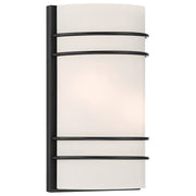 Access Lighting Cassi 2 Light Wall Sconce, Matte Black/Opal
