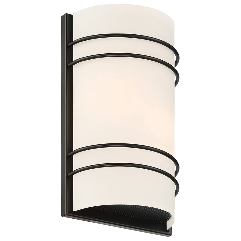 Access Lighting Cassi 2 Light Wall Sconce, Matte Black/Opal
