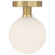 Access Lighting Michelle LED Semi Flush, Antique Brass/Opal