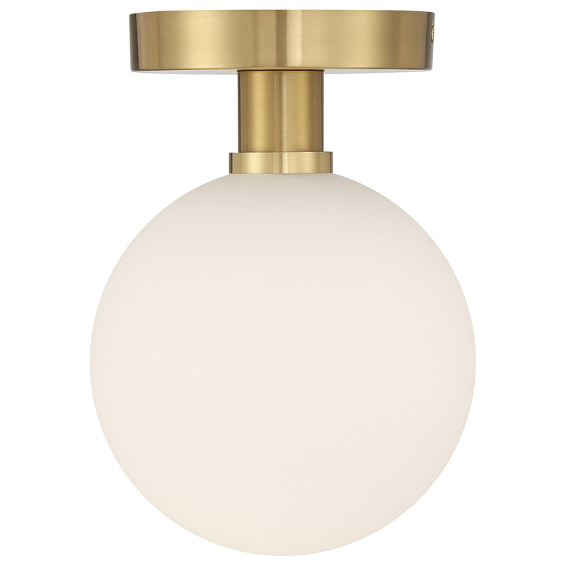 Access Lighting Michelle LED Semi Flush, Antique Brass/Opal