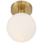 Access Lighting Michelle LED Semi Flush, Antique Brass/Opal