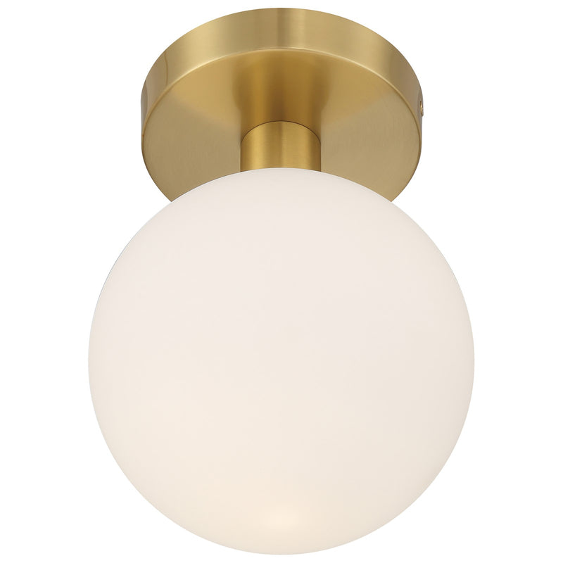 Access Lighting Michelle LED Semi Flush, Antique Brass/Opal