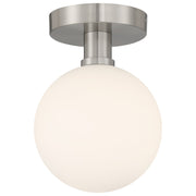 Access Lighting Michelle LED Semi Flush, Brushed Steel/Opal