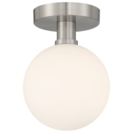 Access Lighting Michelle LED Semi Flush, Brushed Steel/Opal