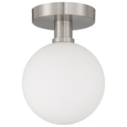 Access Lighting Michelle LED Semi Flush, Brushed Steel/Opal