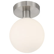 Access Lighting Michelle LED Semi Flush, Brushed Steel/Opal
