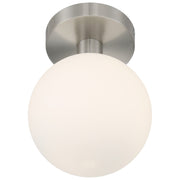 Access Lighting Michelle LED Semi Flush, Brushed Steel/Opal