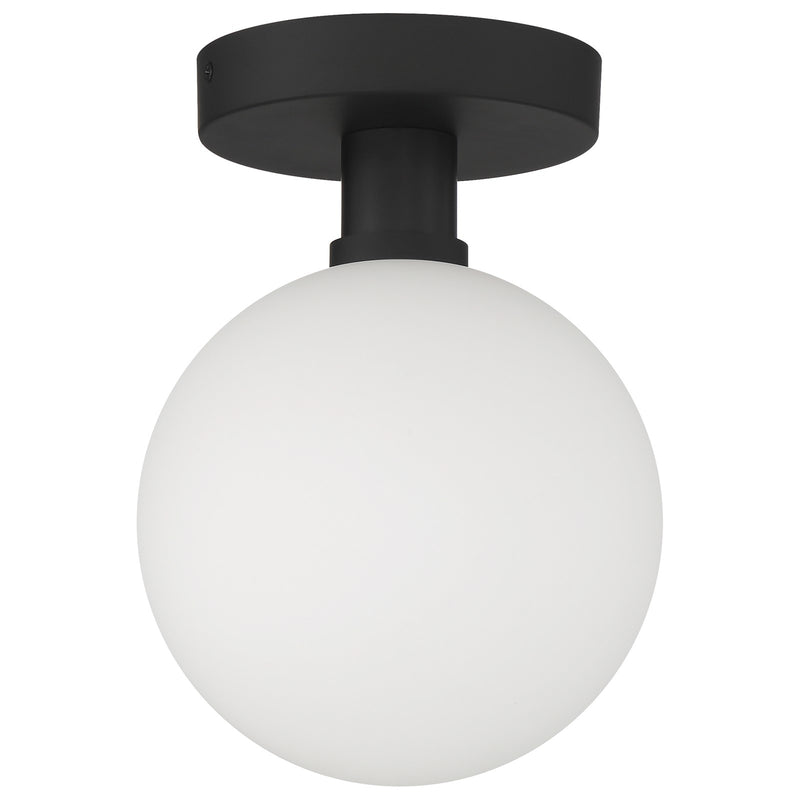 Access Lighting Michelle LED Semi Flush, Matte Black/Opal