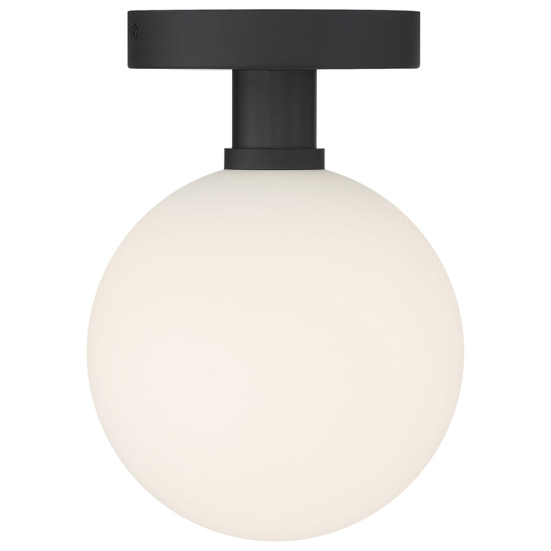 Access Lighting Michelle LED Semi Flush, Matte Black/Opal