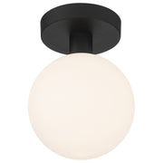 Access Lighting Michelle LED Semi Flush, Matte Black/Opal