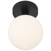 Access Lighting Michelle LED Semi Flush, Matte Black/Opal