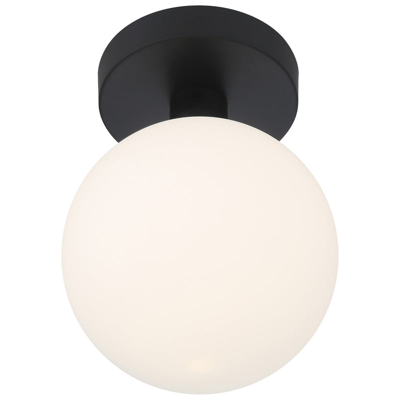 Access Lighting Michelle LED Semi Flush, Matte Black/Opal