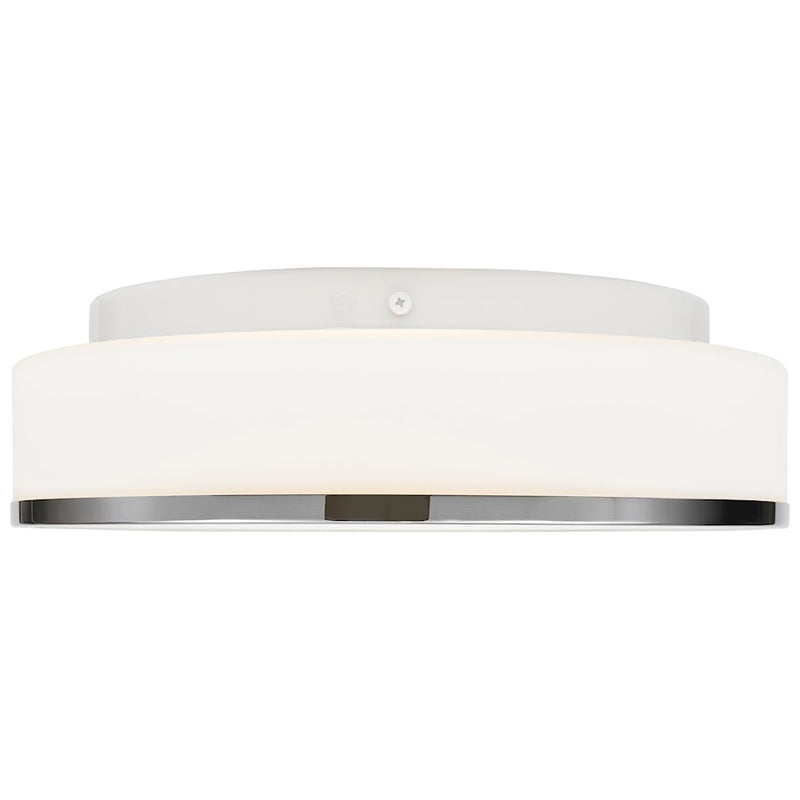 Access Lighting Aero 1 Light Flush Mount, Chrome