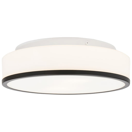 Access Lighting Aero 2 Light LED Flush Mount, Black/Opal