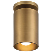 Access Lighting Pint 1 Light Semi Flush, Antique Brushed Brass