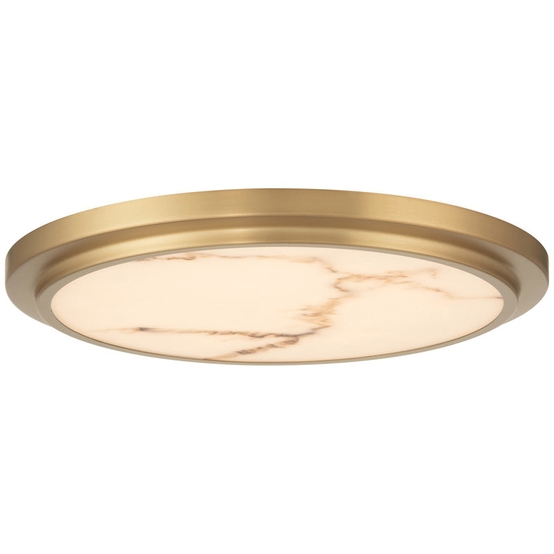 Access Elanor 5CCT LED Flush Mt, Antique Brass/Alabaster