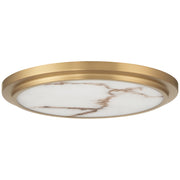 Access Elanor 5CCT LED Flush Mt, Antique Brass/Alabaster