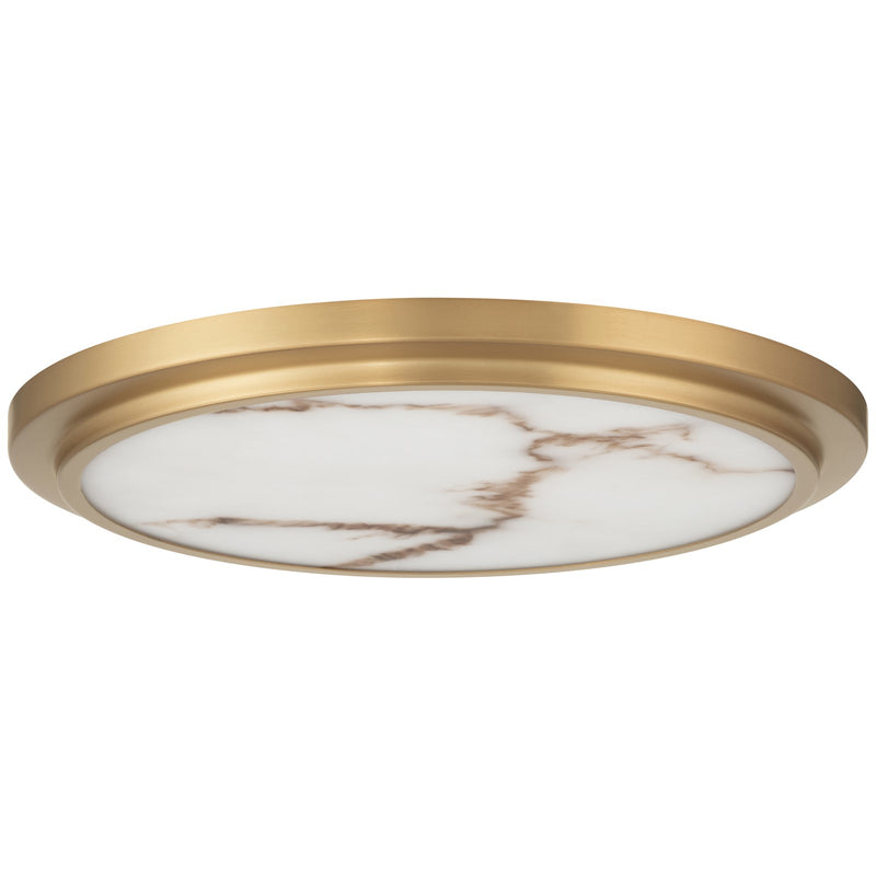 Access Elanor 5CCT LED Flush Mt, Antique Brass/Alabaster
