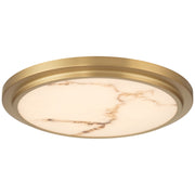 Access Elanor 5CCT LED Flush Mt, Antique Brass/Alabaster