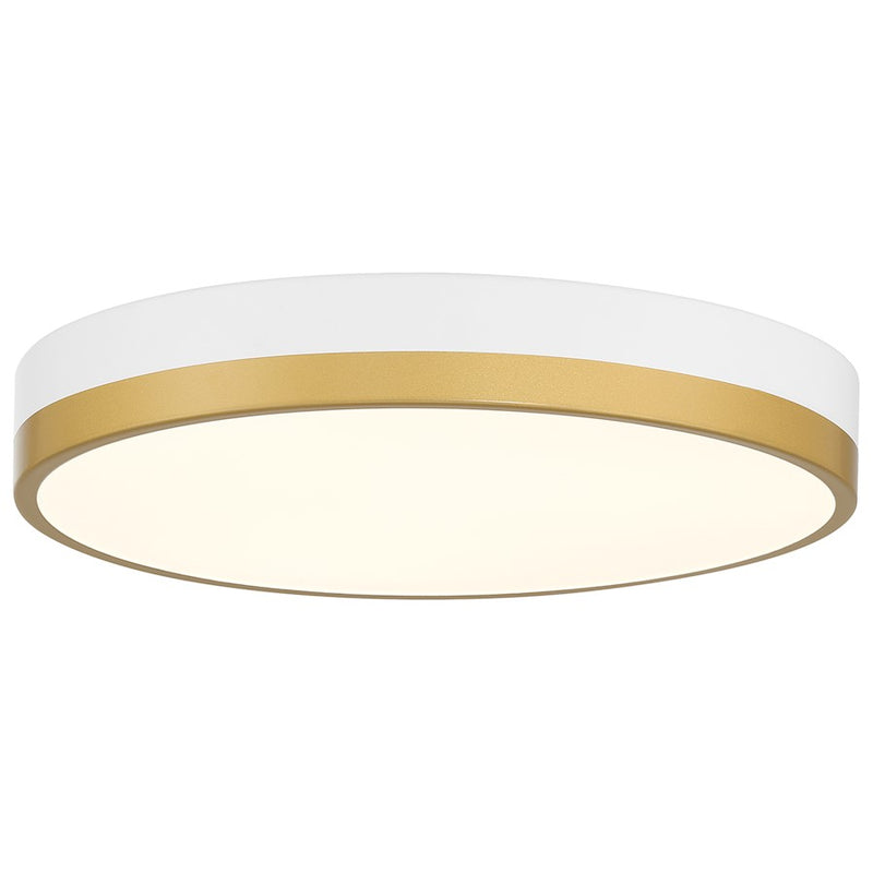 Access Lighting Coco LED Flush Mount, White/Brass/White